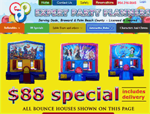 Tablet Screenshot of expertpartyplan.com